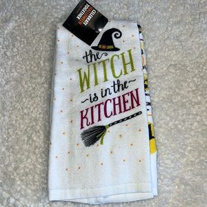 “The Witch is in the Kitchen” set of 2 kitchen towels.